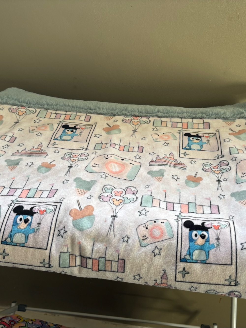 Minky Bluey baby blanket